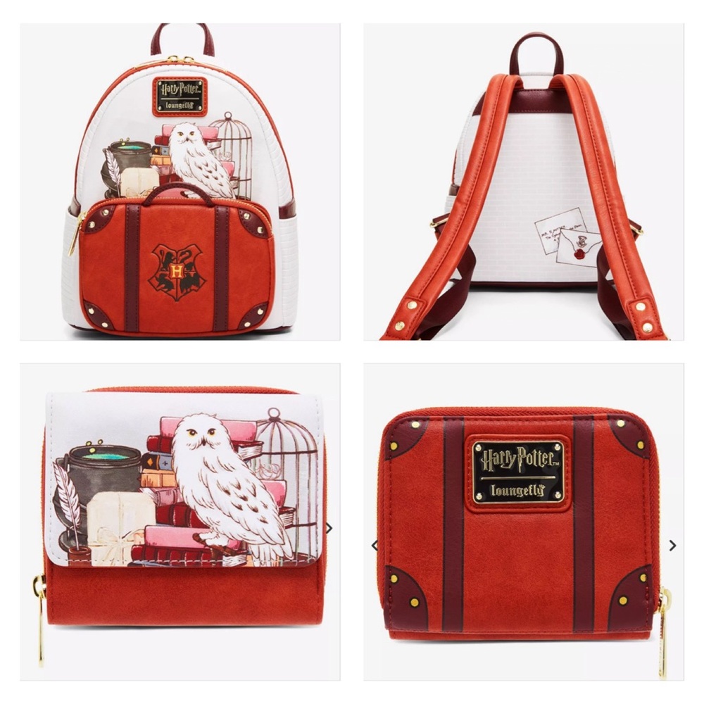 Loungefly Harry Potter Hedwig Suitcase Mini Backpack & Wallet Set - Exclusives
